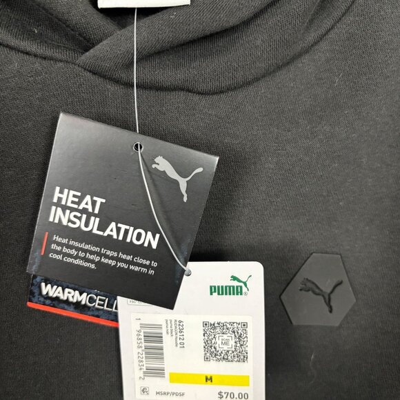 Puma Mens Warmcell Hoodie Sweatshirt Heat Insulation Black Medium New With Tag's - Picture 6 of 8